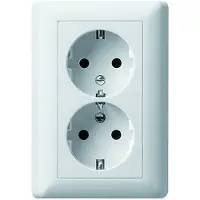 Gira Doppelsteckdose Schuko 078001 Standard 55 cremeweiß
