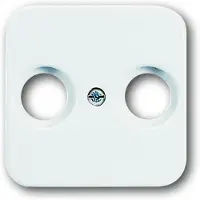 Busch-Jaeger Zentralscheibe, 2531-214, für TV/SAT-Antennendose 2-fach, Reflex SI, alpinweiß, 1 Stk.