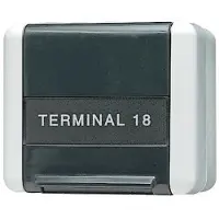 JUNG 854W Datenanschlussgehäuse 1fach, mit Schriftfeld, Thermoplast, WG 800, grau 854 W