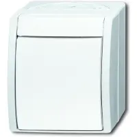 Busch-Jaeger 2601/6 W-54, 1P, Weiß, 250 V, 10 A, 74 mm, 55 mm