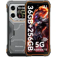 Blackview XPLORE 1, 17,2 cm (6.78"), 12 GB, 256 GB, 64 MP, Android 15, Orange, Schwarz