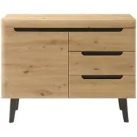 Furn.Design Kommode in Artisan Eiche und schwarz skandinavisch 107 x 83 cm Ronson
