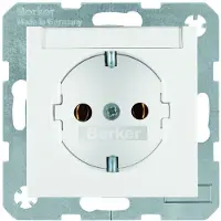 Berker S.1/B.x SSD mit Schriftleiste, polarweiß, glänzend, 1 Stk.