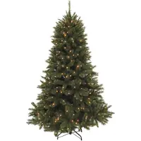 Triumph tree Forest Frosted Pine künstlicher Weihnachtsbaum dunkelgrün LED d140 h215 cm (groen)