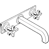 Axor 39144000 3-Loch Waschtischarm.Axor Citterio