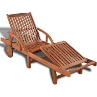 Helloshop26 - Sonnenliege Deckstuhl Sonnenbett Gartenbett Terrassenmöbel massives Akazienholz 02_0012702