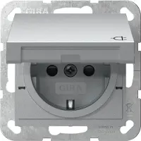 Gira SCHUKO-Steckd. KD + SP SRK System 55 F Alu 475426