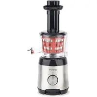 H.Koenig GSX10 Compact'One Entsafter Slow Juicer / 0,75 L/Saft- und Tresterbehälter/Edelstahlgehäuse, 150 W, Silber