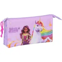 Unicorn Academy Dreifach-Federmäppchen, Lila