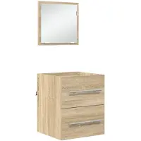 vidaXL Badezimmermöbel-Set mit Schubladen Braun 41 x 38,5 x 48 cm