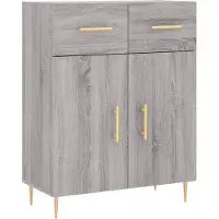 vidaXL Highboard Grau Sonoma 69,5x34x180 cm Holzwerkstoff