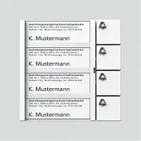 Siedle TM 612-4-PW, verkabelt, Weiß
