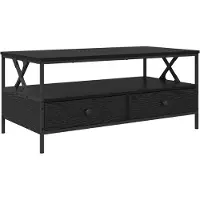 vidaXL Couchtisch Schwarz Eichen-Optik 100 x 51 x 45 cm Holzwerkstoff