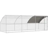 vidaXL Hühnerkäfig 3 pcs Silber 600 x 200 x 200 cm Stahl und PE