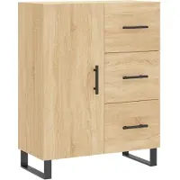 vidaXL Highboard Sonoma-Eiche 69,5x34x180 cm Holzwerkstoff