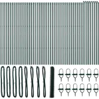 vidaXL Bodenmontierter Sechseckzaun 100 x 1,4 m Grün Netz