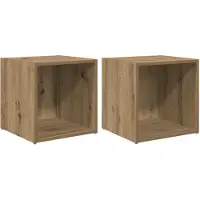 vidaXL TV-Schrankset 2 pcs Artisan-Eiche 37 x 35 x 37,5 cm