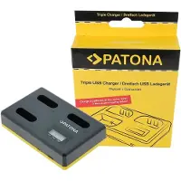 PATONA USB Triple Ladegerät für Sony NP-BX1 BX BX1 NP-BX1 Cybershot DSC HX300 DSC HX50V DSC RX1 incl. USB Type C Kabel