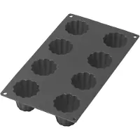 Lékué Backform 8 Mini Cannelés Bordelais Silikon Black