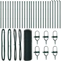 vidaXL Bodenmontierter Sechseckzaun 50 x 0,8 m PVC-beschichteter Stahl