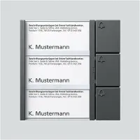 Siedle Bus Tasten Modul dunkelgrau glimmer BTM 650-03 DG