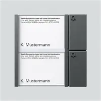 Mobotix S. SIEDLE & SÖHNE SIED Tasten-Modul TM612-2DG 2fach Dunkelgrau-Glimmer 038757