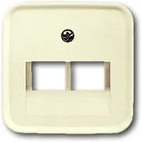 Busch-Jaeger 1803-02-212 Zentralscheibe Abdeckung 2-fach für ISDN Duro 2000 SI weiß