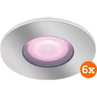 Philips Hue Xamento Badezimmer-Einbaustrahler White & Color - Chrom - Rund 6er-Pack