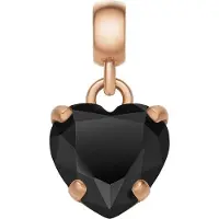 Daniel Wellington - Gold-plated pendant with black heart Charms DW00400426