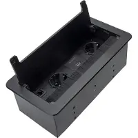 Design Light DesignLight INBOX-CZ-DE-1,5-02 INBOX Möbel-Einbausteckdose SCHWARZ mit 2x SCHUKO, 1x USB A, 1x USB C, 1x RJ45 und 1x HDMI, 1,5 m Netzkabel