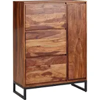 FineBuy Schuhschrank Schuhregal 88x120x40 cm Holz Massiv Schuhkommode Flur