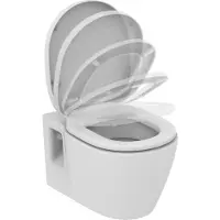 Ideal standard Connect WC-Set, Wandtiefspül-WC mit Absenkautomatik, Rundes Design, Alpin Weiß