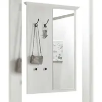 Furn.Design Garderobenpaneel Pinie weiß 105 cm, Wandgarderobe mit Spiegel | Gr.: onesize