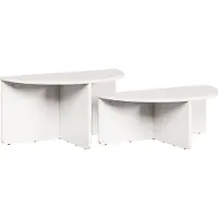 vidaXL Couchtisch 2 stk. Weiß 79 x 39,5 x 40 cm Massivholz Kiefer