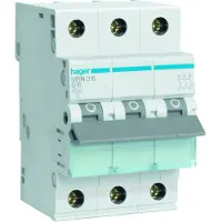Hager MBN316 Leitungsschutzschalter 3 polig 6kA B-Charakteristik 16A 3 Module