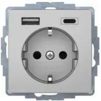 Berker 48046084 Steckdose/USB A-C Q.1/Q3 alu