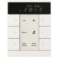 Busch-Jaeger SBC/U6.0.11-84 Raumtemperaturregler mit CO2/Feuchte-Sensor und Bedienfunktion 6-fach 2CKA006330A0009 SBCU601184