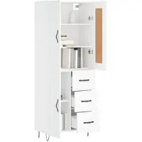 vidaXL Highboard Weiß 69,5x34x180 cm Holzwerkstoff