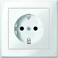Merten MEG2300-1419 - CEE 7/3 - CEE 7/4 - Weiß - Thermoplastisches Harz - 250 V - 16 A