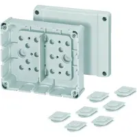 Hensel 6000040 Kabelabzweigkasten bis 2,5 qmm 3phasig, 4 qmm 1phasig, ohne Klemme DP 9220 - 2 Stück
