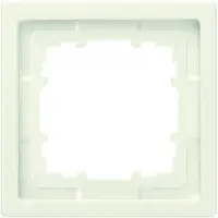 Siemens style titanweiß Rahmen 1-f, Weiß, Kunststoff, Glänzend, IP20, 82 mm, 22 g