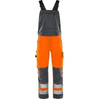 Fristads High Vis Green Latzhose Kl. 2 1030 GPLU 131985 - warnschutz-orange/grau - D132
