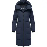 NAVAHOO Steppmantel "Schokokuss XIV" Warmer Damen gesteppter Wintermantel mit Kapuze