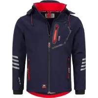 Arctic Seven Herren Softshell Jacke Übergangsjacke – Navy-Rot