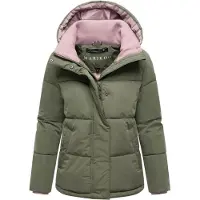 MARIKOO Winterjacke "Omariaa" mit abnehmbarer Kapuze und hochschließendem Kragen