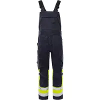 Fristads Flamestat High Vis Latzhose 2168 ATHF Grösse C50 Warnschutz-Gelb/Marine
