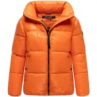 MARIKOO Damen Winterjacke Hazalee im Puffer-Stil mit glänzender Optik