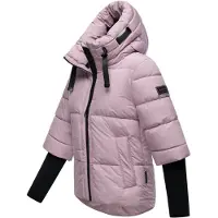 NAVAHOO Steppjacke "Lotusherz XIV" mit Kapuze Warme gesteppte Winterjacke mit Rippstrickärmeln