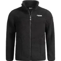 Arctic Seven Herren Sherpa Fleecejacke – Warme Outdoorjacke mit Zipper – Schwarz