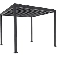 Mirador Pergola Basic Pfostenstärke 8,8 x 8,8 cm 300 x 300 x 240 cm schwarz